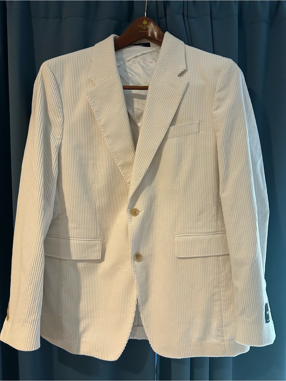 NWT Todd Snyder Italian Wide Wale Corduroy Sutton Jacket White 42R Retail-$698